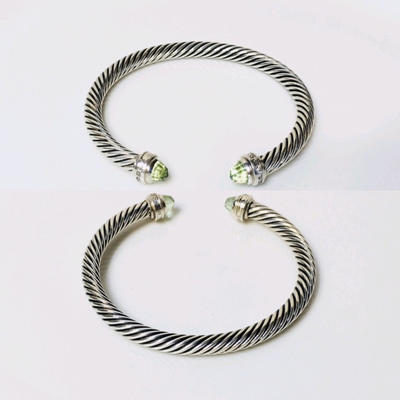 David Yurman Prasiolite Diamond Cuff Bracelet - Picture 5 of 9
